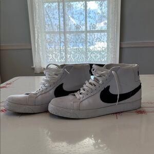 Nike SB Blazer Mid White and Black Sneakers